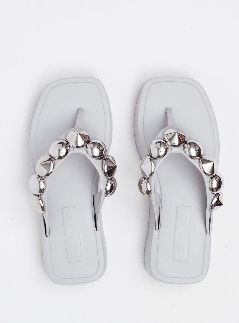 Chinelo Petite Jolie Hit White/Niquel PJ7529