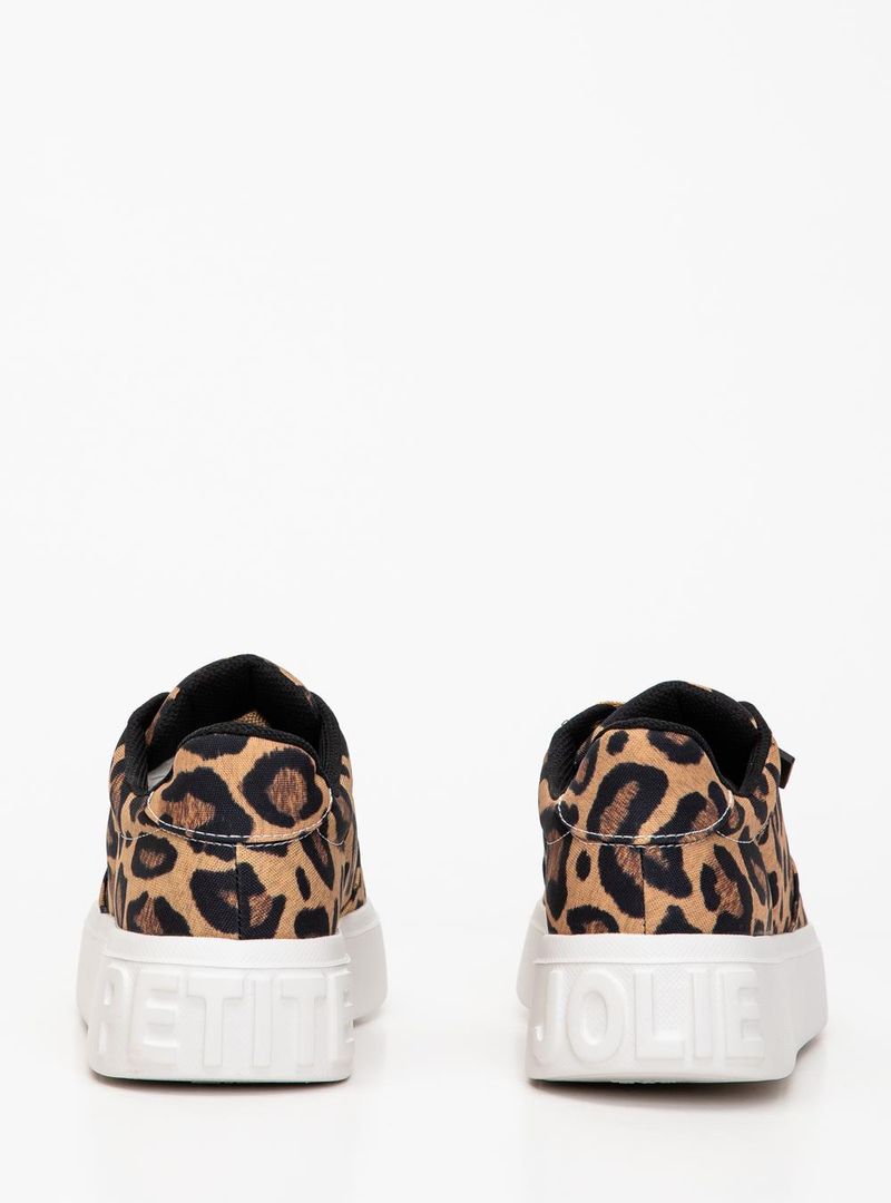 Tênis Petite Jolie Start Onça/White PJ7182