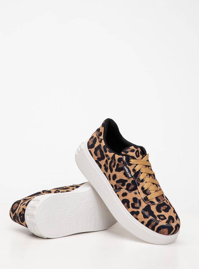 Tênis Petite Jolie Start Onça/White PJ7182