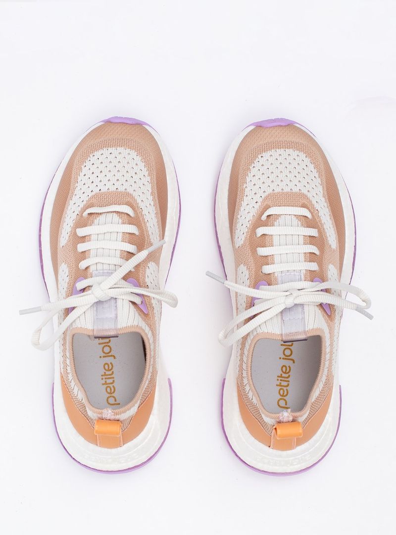 Tênis Petite Jolie Puff Sneaker White/Lilac PJ7130