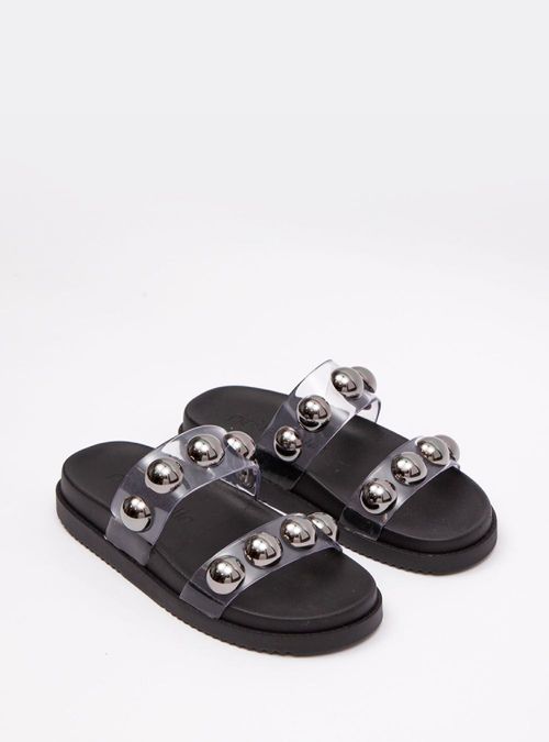 Chinelo Petite Jolie Ice Translucido/Preto PJ7186