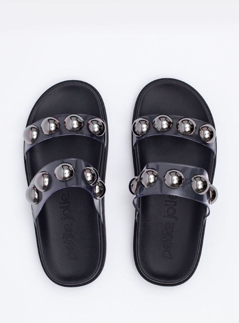 Chinelo Petite Jolie Ice Translucido/Preto PJ7186