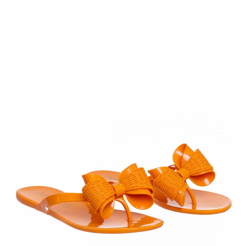 Chinelo Petite Jolie Lucky Laranja New PJ6304