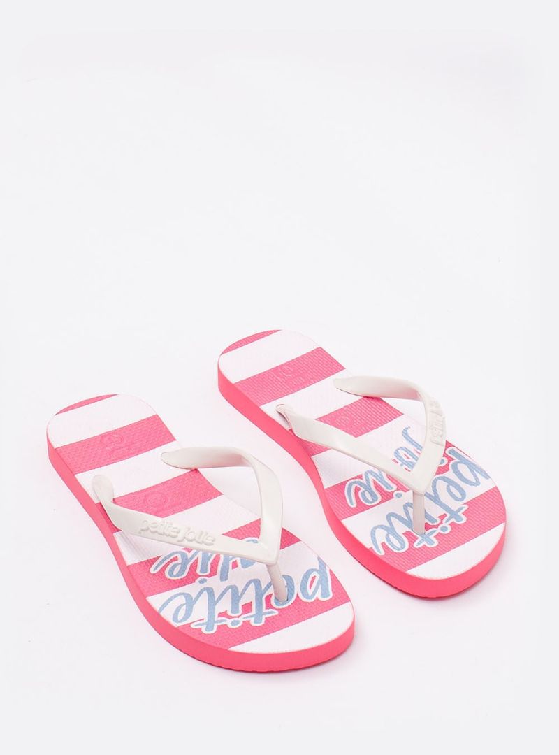 Chinelo Petite Jolie Fresh White/Listra Hit Pink PJ7426