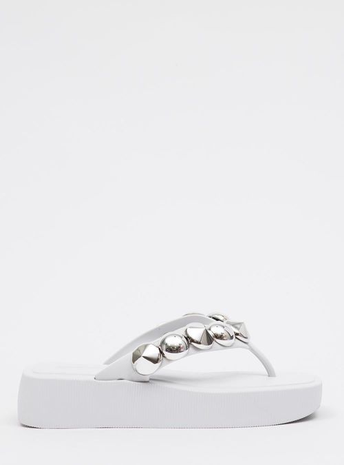 Chinelo Petite Jolie Hit White/Niquel PJ7529