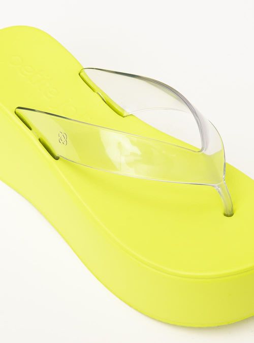Chinelo Petite Jolie Plus II Translúcido/Limão PJ7703