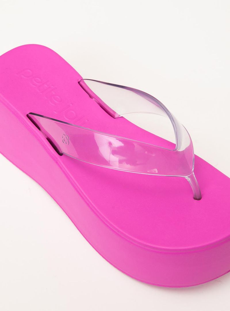 Chinelo Petite Jolie Plus II Translúcido/Fucsia PJ7703