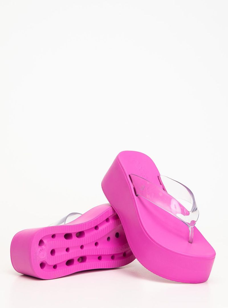 Chinelo Petite Jolie Plus II Translúcido/Fucsia PJ7703
