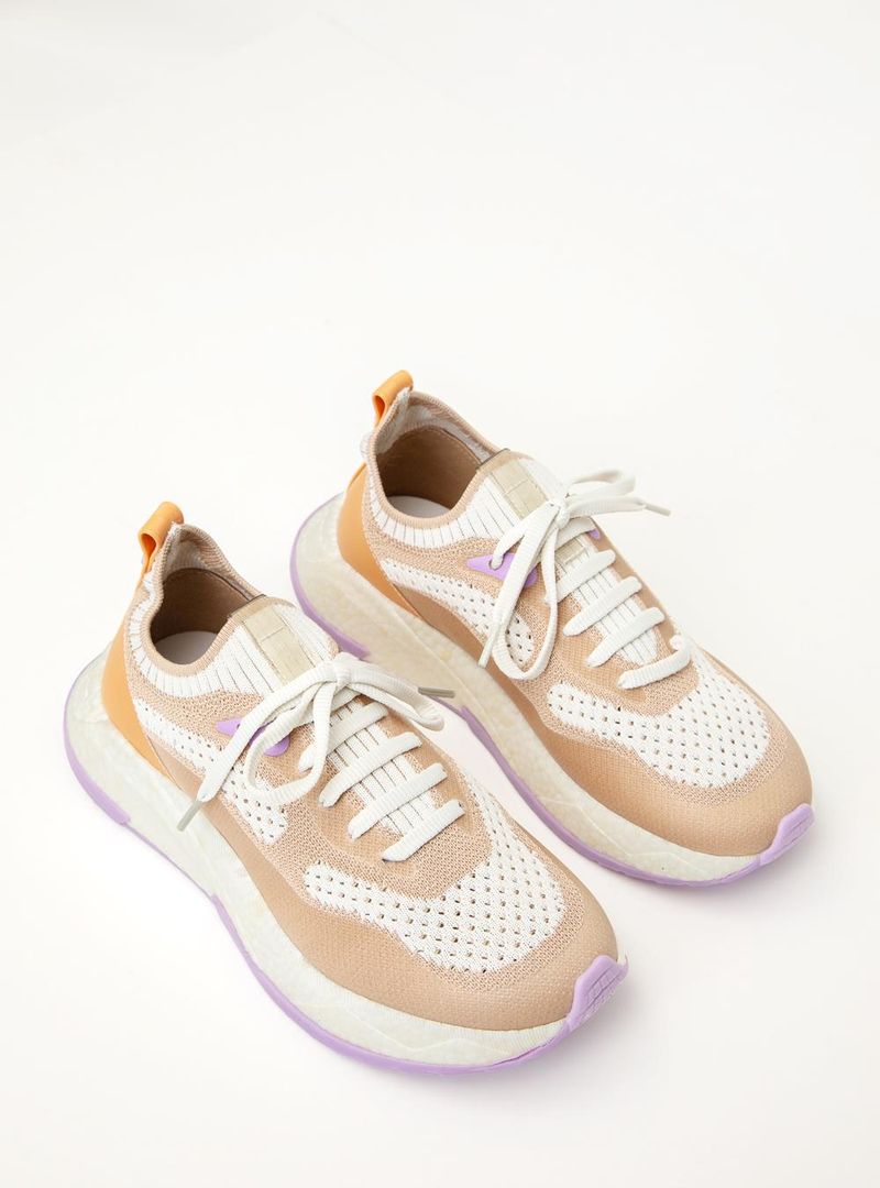 Tênis Petite Jolie Puff Sneaker White/Lilac PJ7130