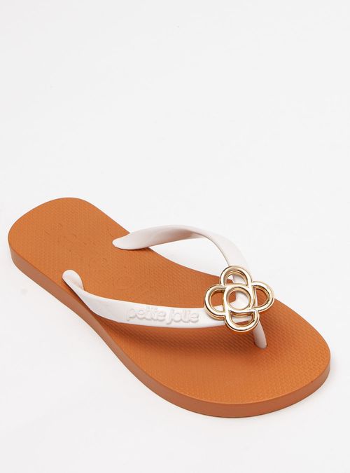 Chinelo Petite Jolie Fresh White/Doce De Leite PJ6979