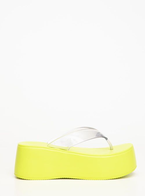 Chinelo Petite Jolie Plus II Translúcido/Limão PJ7703