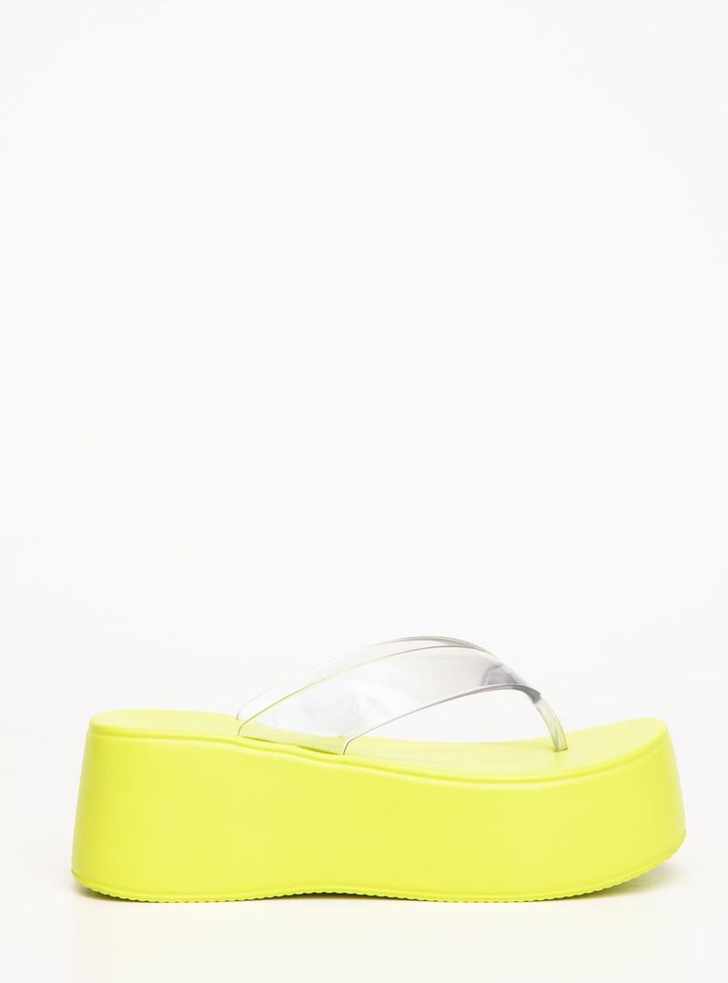 Chinelo Petite Jolie Plus II Translúcido/Limão PJ7703