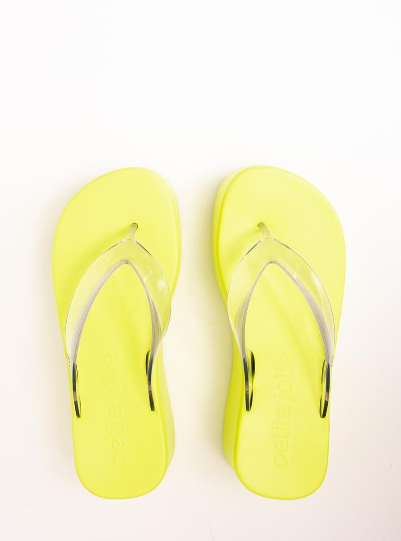 Chinelo Petite Jolie Plus II Translúcido/Limão PJ7703