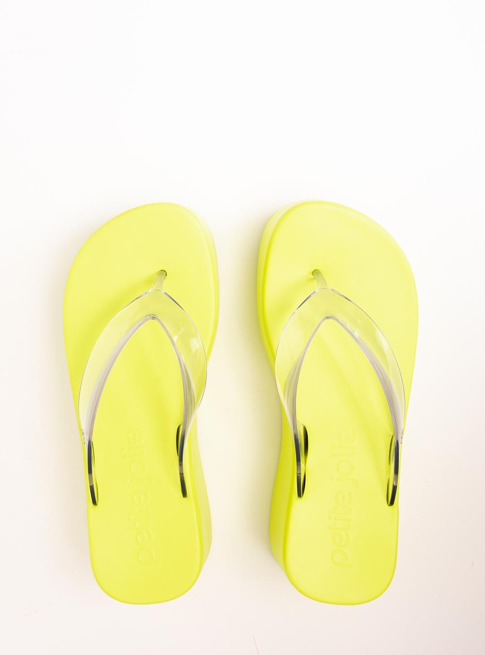 Chinelo Petite Jolie Plus II Translúcido/Limão PJ7703