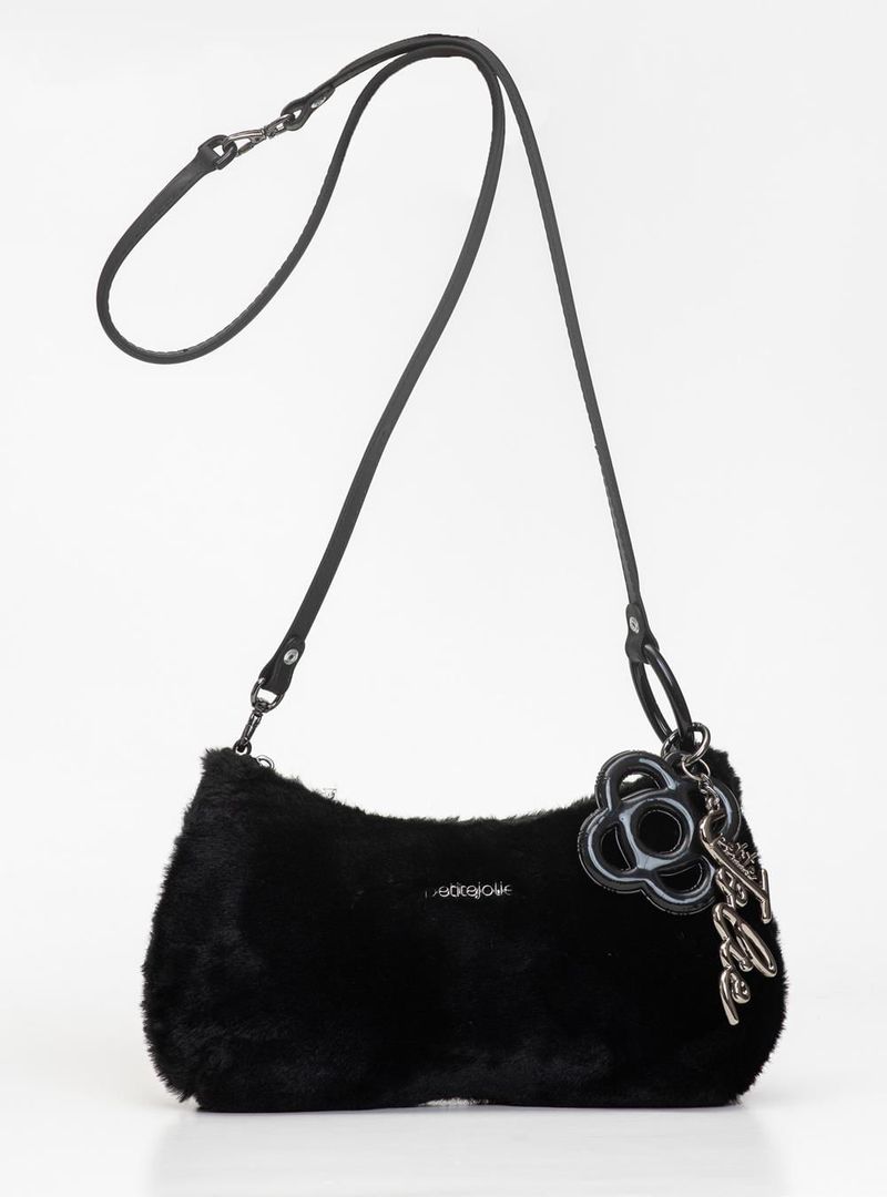 Bolsa Petite Jolie Icon Fur Bag Preto PJ11369