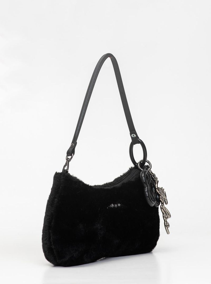 Bolsa Petite Jolie Icon Fur Bag Preto PJ11369