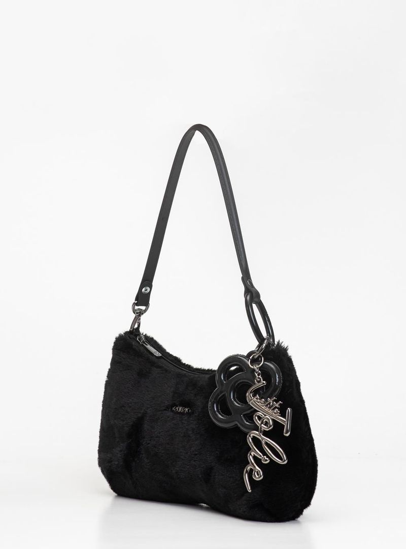 Bolsa Petite Jolie Icon Fur Bag Preto PJ11369