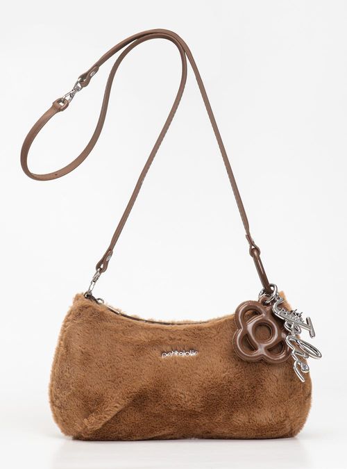 Bolsa Petite Jolie Icon Fur Bag Chocolate PJ11369