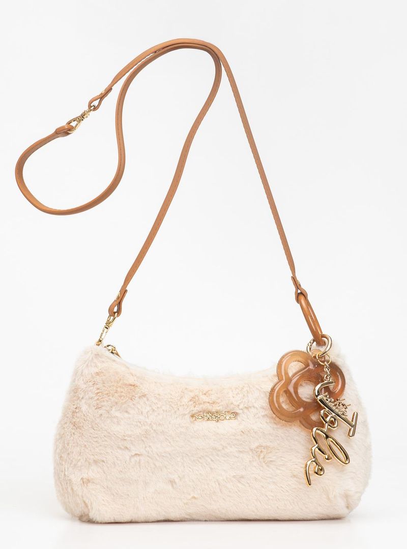 Bolsa Petite Jolie Icon Fur Bag Creme/Doce De Leite PJ11369