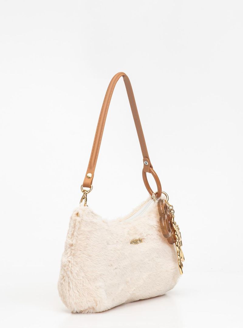 Bolsa Petite Jolie Icon Fur Bag Creme/Doce De Leite PJ11369