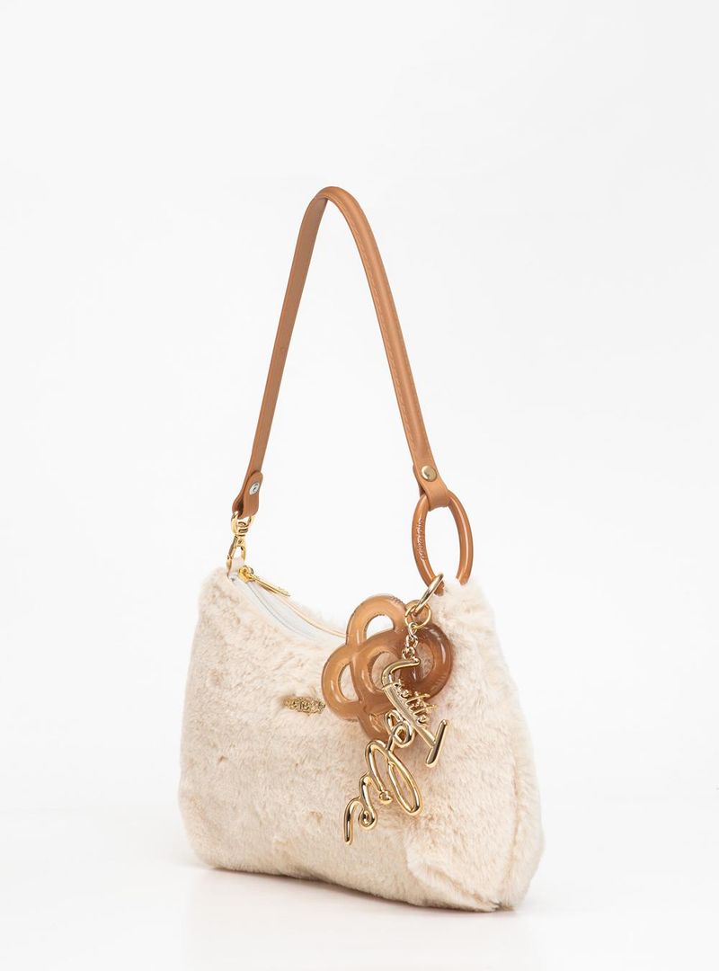 Bolsa Petite Jolie Icon Fur Bag Creme/Doce De Leite PJ11369