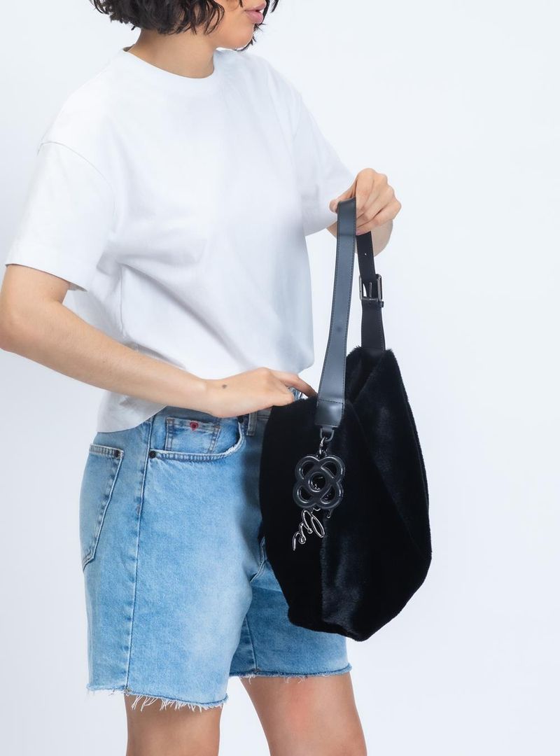 Bolsa Petite Jolie Fluffy Bag Preto PJ11376