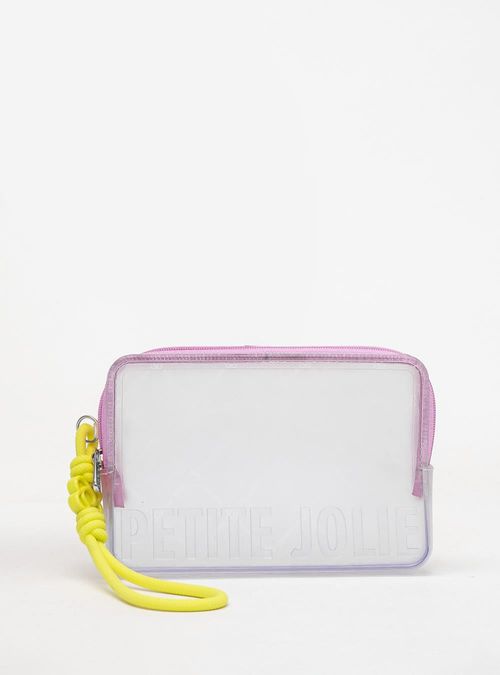 Carteira Petite Jolie Push Translúcido/Chiclete PJ20167