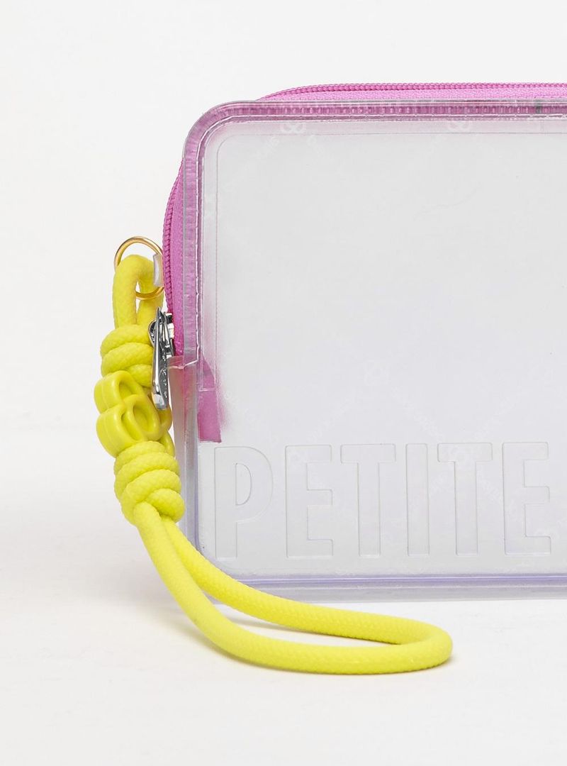 Carteira Petite Jolie Push Translúcido/Chiclete PJ20167