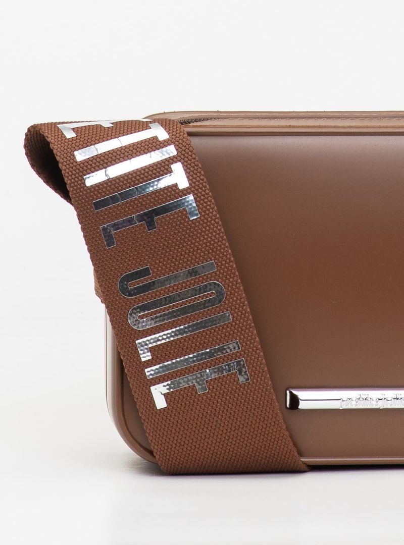 Bolsa Petite Jolie Pop Matte Chocolate/Ouro PJ11295