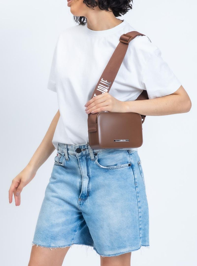 Bolsa Petite Jolie Pop Matte Chocolate/Ouro PJ11295