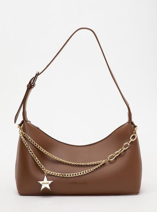 Bolsa Petite Jolie Thayla Chocolate/Ouro PJ11282