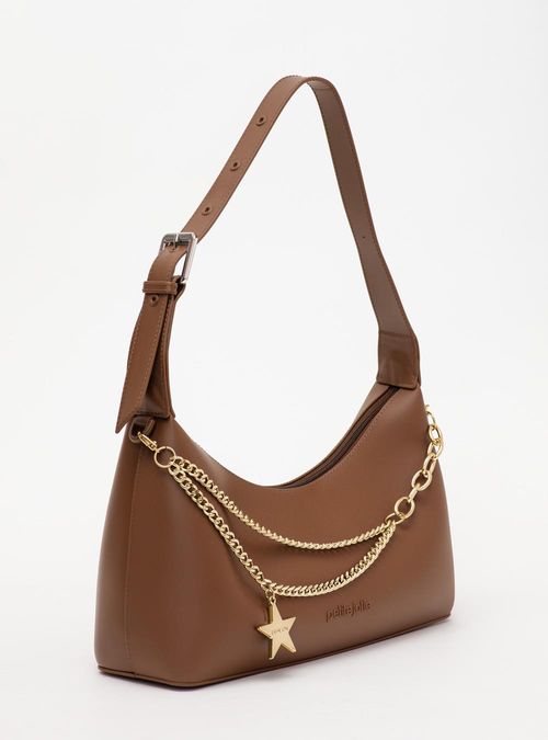 Bolsa Petite Jolie Thayla Chocolate/Ouro PJ11282