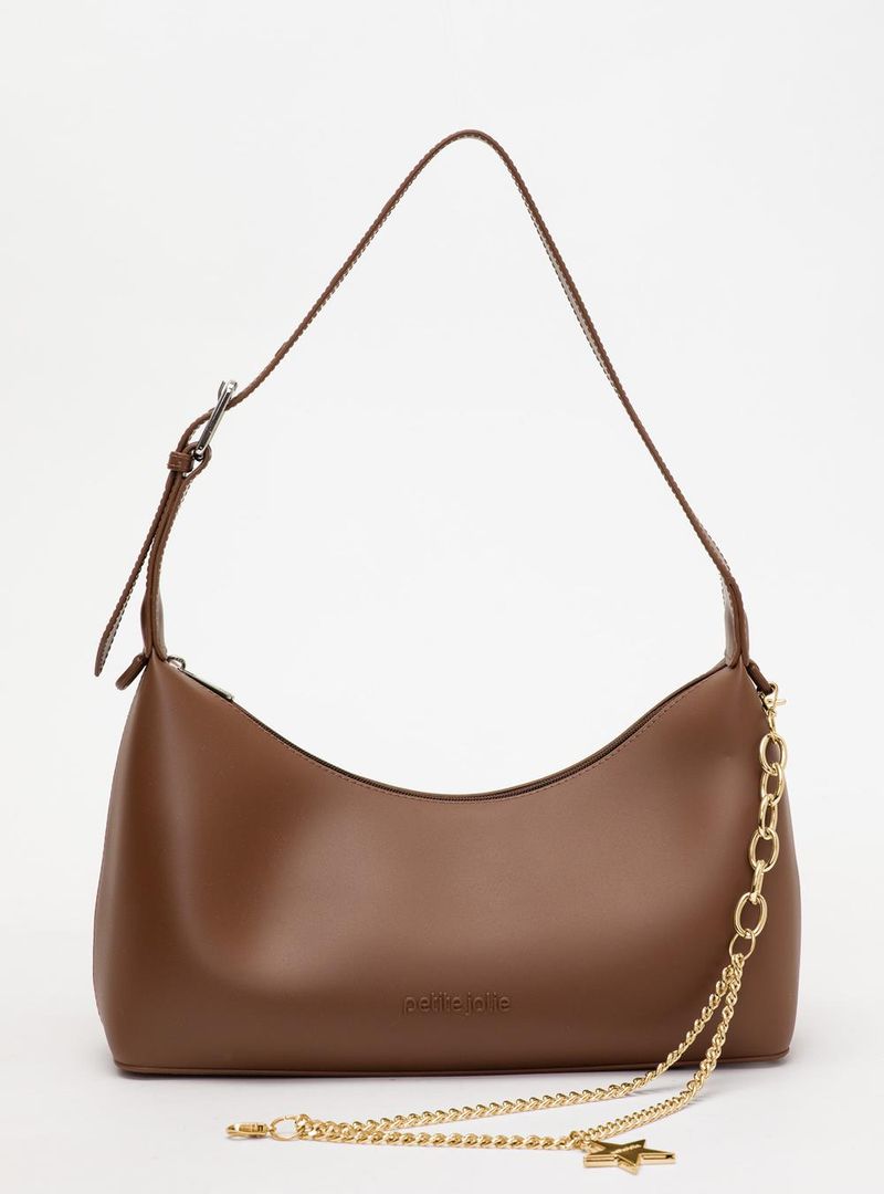 Bolsa Petite Jolie Thayla Chocolate/Ouro PJ11282