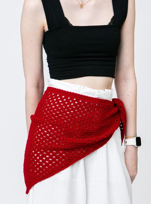 Lenço Petite Jolie Crochê Tomate PJ20353