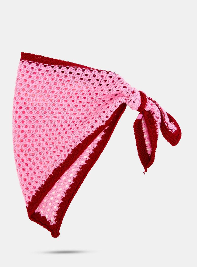 Lenço Petite Jolie Crochê Chiclete PJ20353