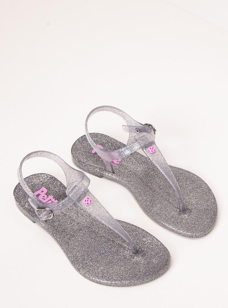 Sandália Infantil Petite Jolie Noah Glitter Prata PJ3340IN
