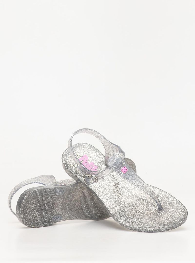 Sandália Infantil Petite Jolie Noah Glitter Prata PJ3340IN