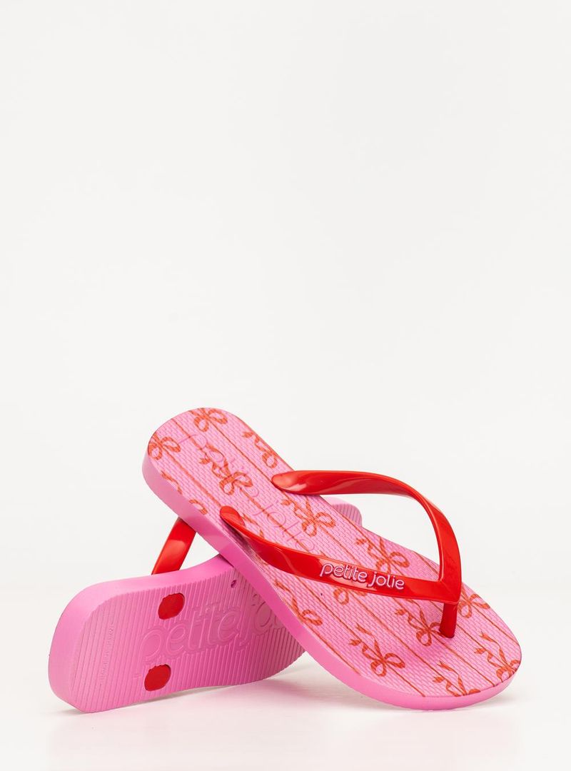 Chinelo Petite Jolie Fresh In Tomate/Laço 1 PJ6969IN
