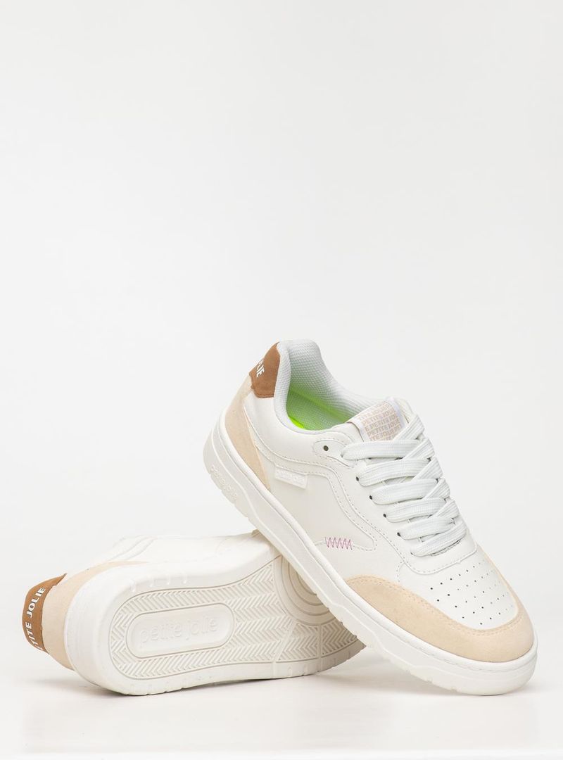 Tênis Petite Jolie Shoot Branco/Cream PJ7538C