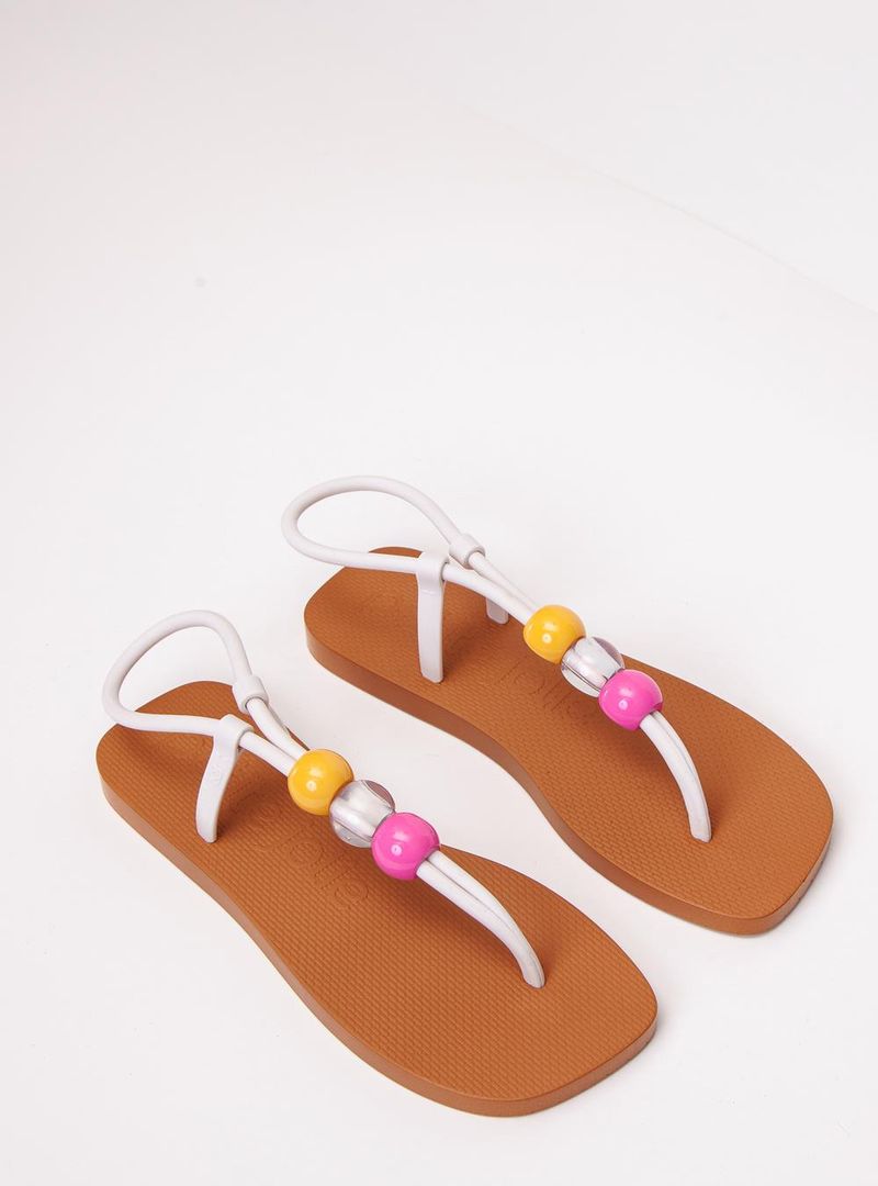 Sandália Petite Jolie Refresh White/Doce De Leite PJ7665