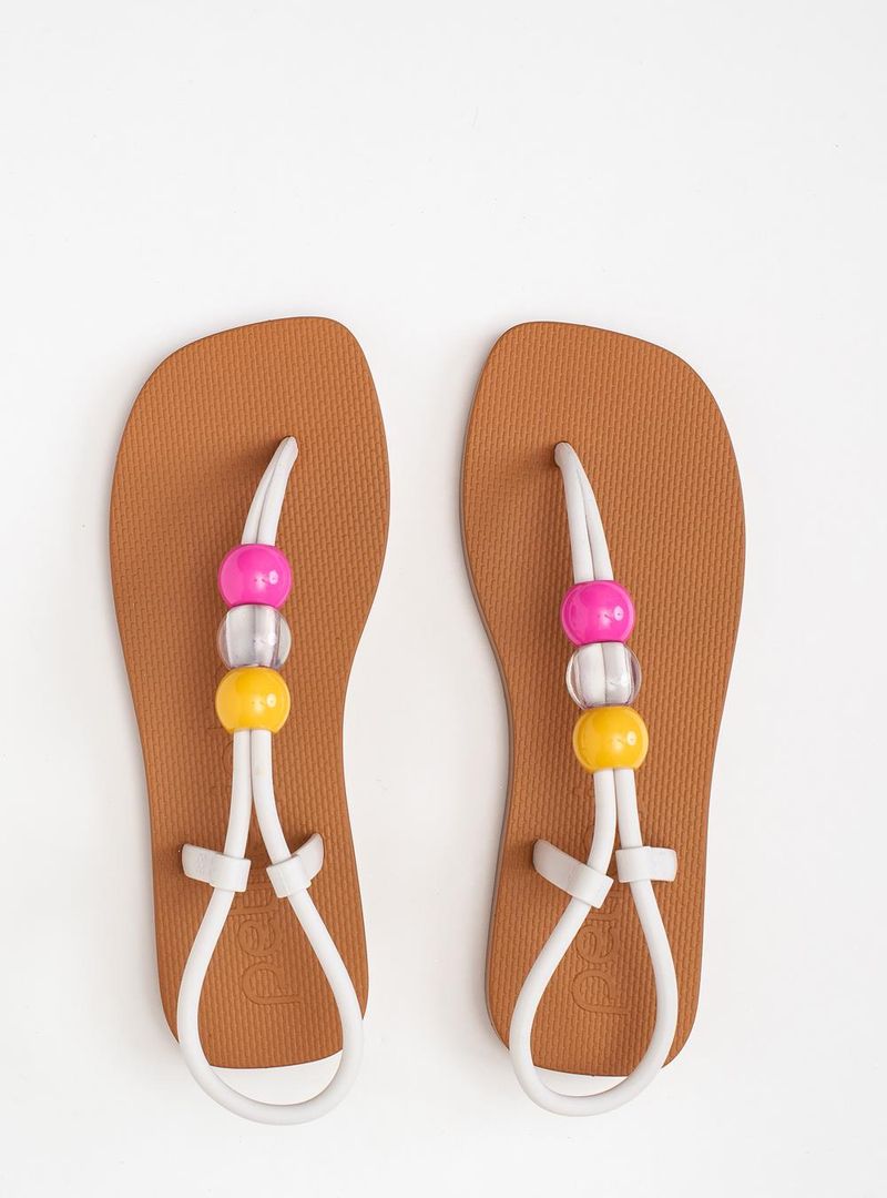 Sandália Petite Jolie Refresh White/Doce De Leite PJ7665