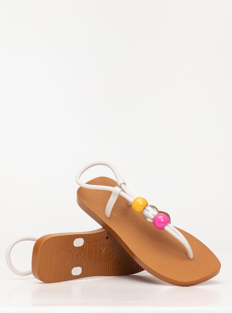 Sandália Petite Jolie Refresh White/Doce De Leite PJ7665