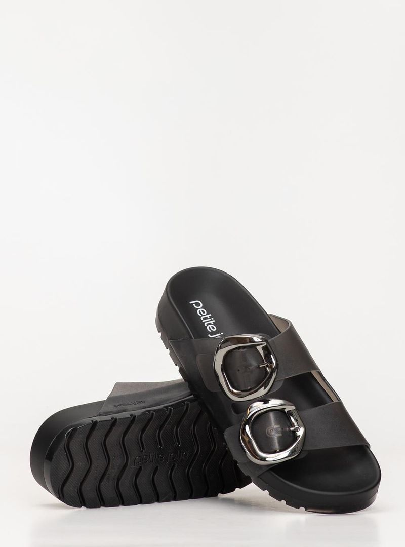 Chinelo Petite Jolie Lovin' Flat Preto Translúcido PJ7731