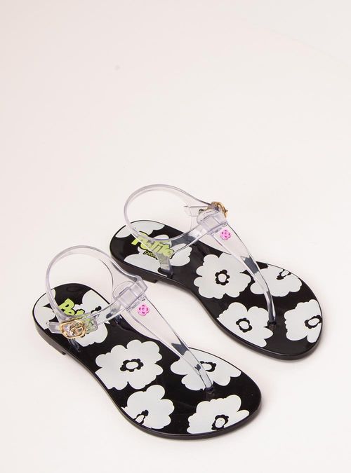 Sandália Petite Jolie Noah In Translúcido/Preto PJ7750IN