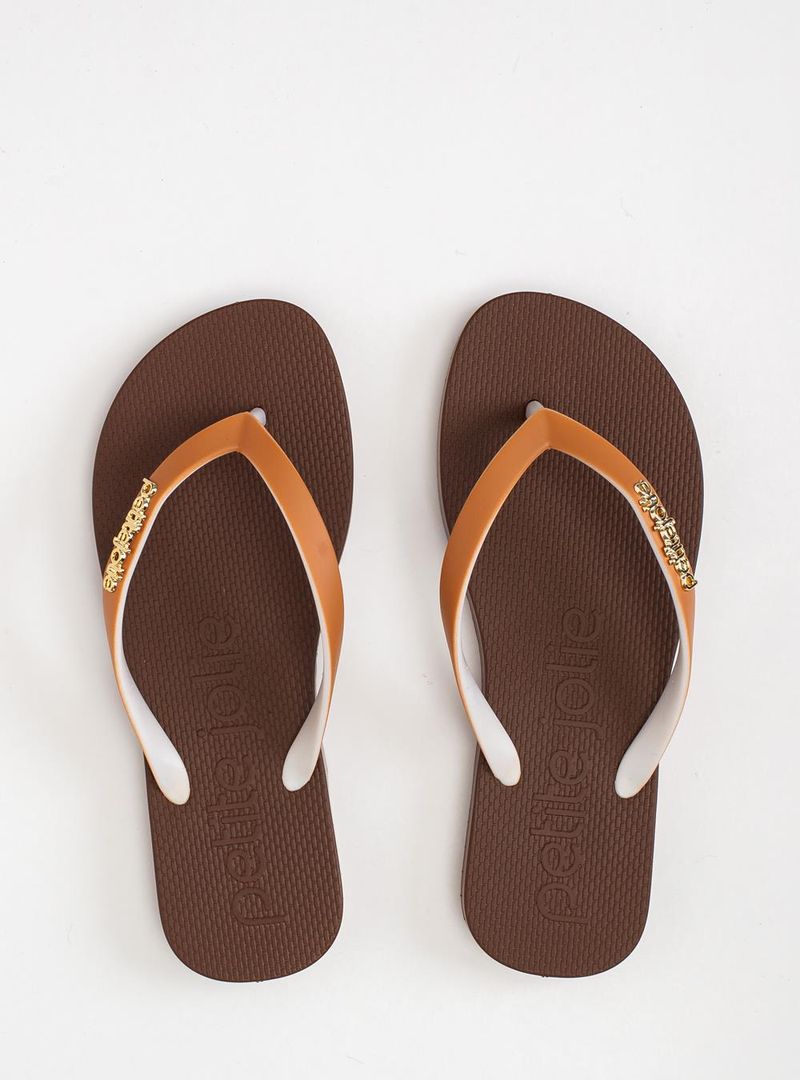 Chinelo Petite Jolie Fresh White/Sola Chocolate PJ7638