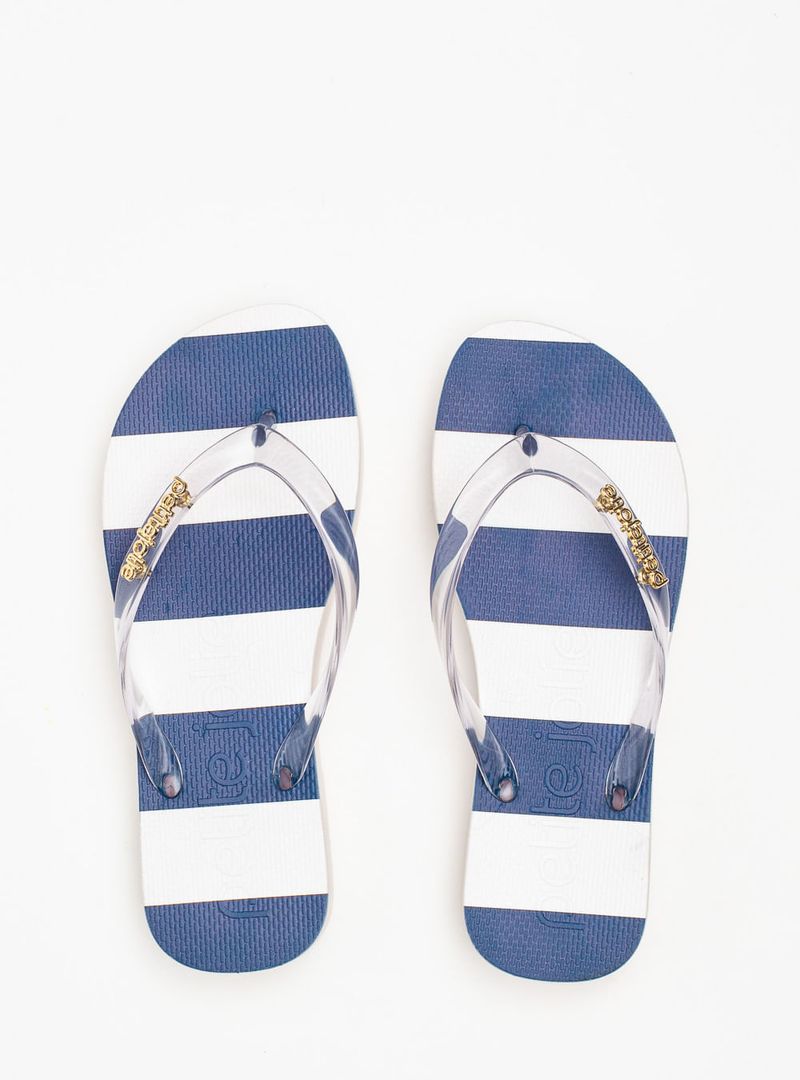 Chinelo Petite Jolie Fresh Up Translúcido/Listras 6 PJ7354