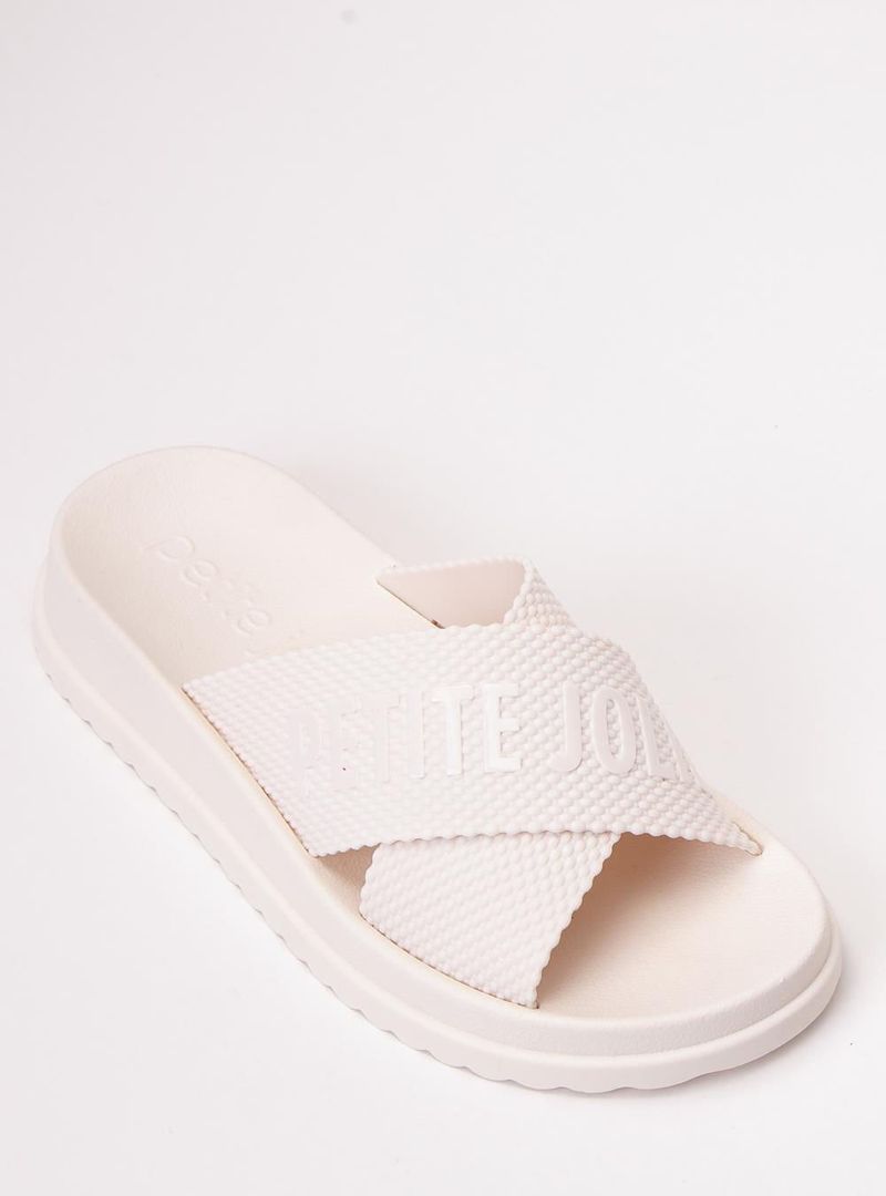Chinelo Petite Jolie Smash Creme PJ6812II