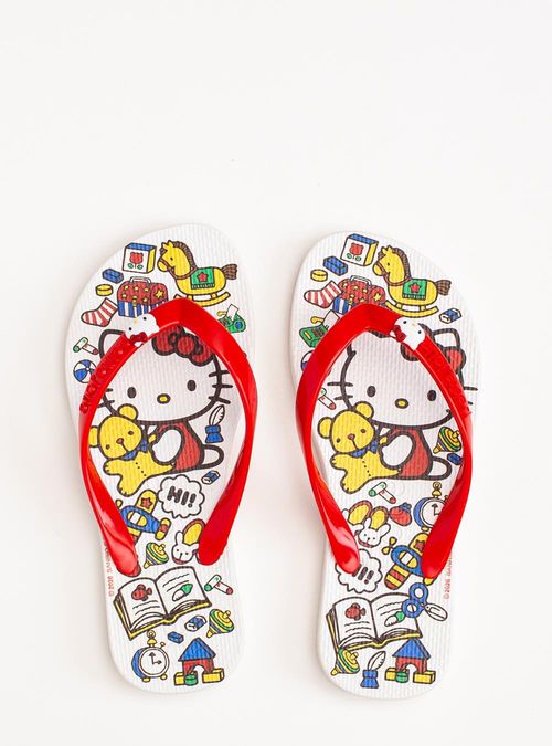 Chinelo Infantil Fresh White/Hello Kitty 18 PJ7206INHK