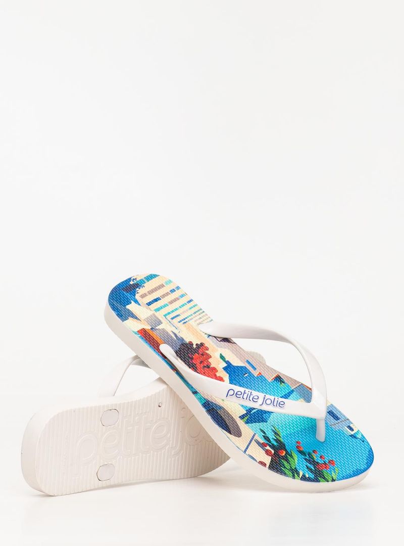 Chinelo Petite Jolie Fresh White/Grécia PJ6969