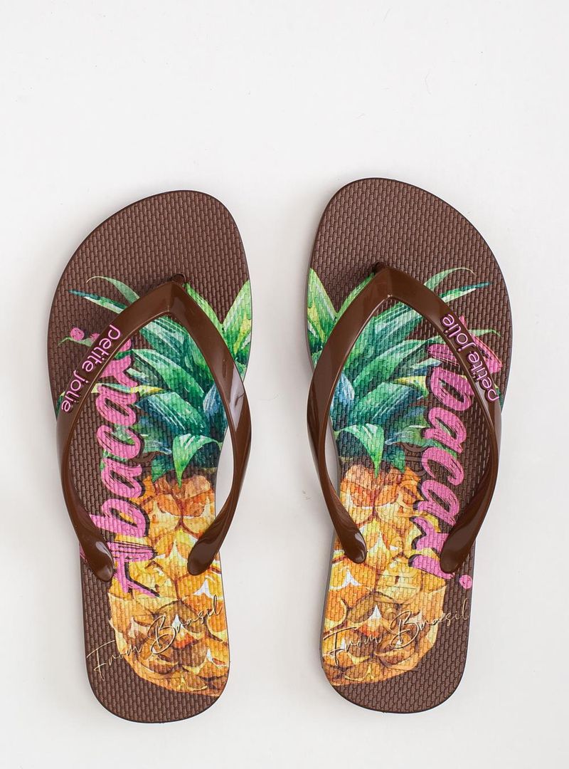 Chinelo Petite Jolie Fresh Chocolate/Frutas 8 PJ6969